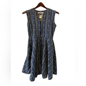 Effie's Heart Blue and White Midi Dress